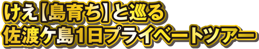 けえ【島育ち】と巡る佐渡ヶ島１日プライベートツアー